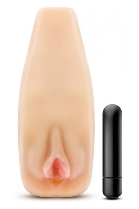 Мастурбатор-вагина с вибрацией Soft   Wet Natasha Realistic Beige Masturbator - Blush Novelties - в Сургуте купить с доставкой