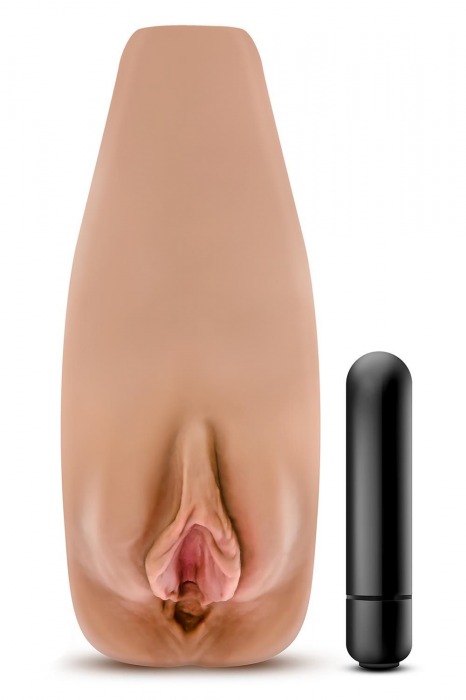 Маструбатор-вагина с вибрацией Soft   Wet Renata Realistic Tan Masturbator - Blush Novelties - в Сургуте купить с доставкой