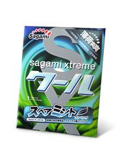 Презерватив Sagami Xtreme Mint с ароматом мяты - 1 шт. - Sagami - купить с доставкой в Сургуте