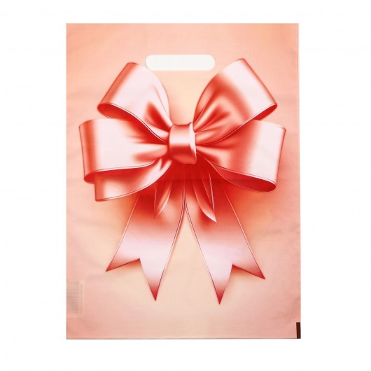 Пакет с принтом в виде банта с вырубной ручкой (30х40 см) - Сима-Ленд - купить с доставкой в Сургуте