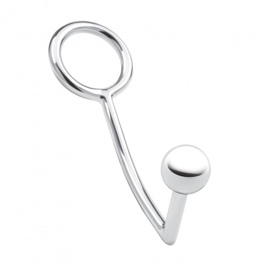 Кольцо на пенис с анальным стимулятором Stainless Steel Anal Hook   Cock Ring - BlueLine - в Сургуте купить с доставкой