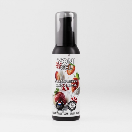Лубрикант для орального секса SGAN со вкусом клубники со сливками - 100 мл. - SGAN - купить с доставкой в Сургуте