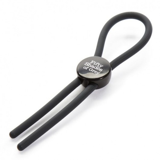 Тёмно-серое эрекционное кольцо с зажимом Again and Again Adjustable Cock Ring - Fifty Shades of Grey - в Сургуте купить с доставкой