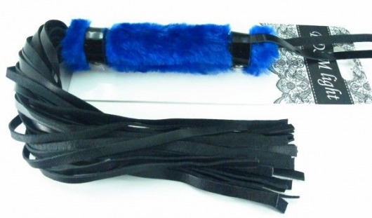 Нежная плеть с синим мехом BDSM Light - 43 см. - БДСМ Арсенал - купить с доставкой в Сургуте