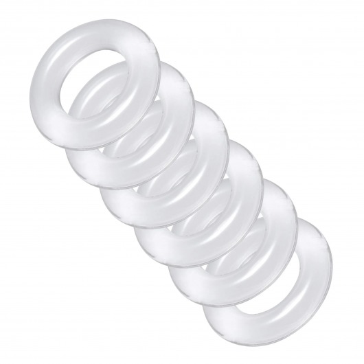 Комплект из 6 прозрачных эрекционных колец Ring Master Custom Ball Stretcher Kit - XR Brands - в Сургуте купить с доставкой