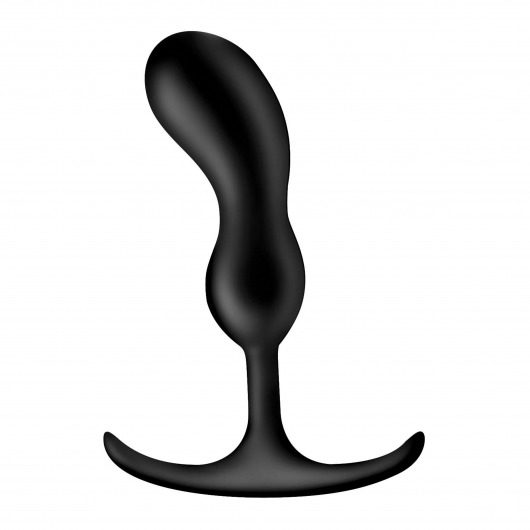 Черный массажер простаты с утяжелителями Premium Silicone Weighted Prostate Plug Medium - 16,3 см. - XR Brands - в Сургуте купить с доставкой