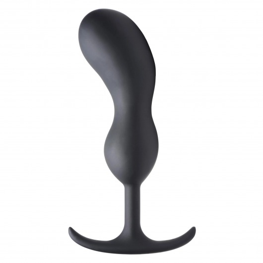 Черный массажер простаты с утяжелителями Premium Silicone Weighted Prostate Plug XL - 20,8 см. - XR Brands - в Сургуте купить с доставкой