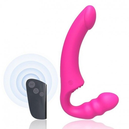 Розовый безремневой страпон Straples Strap-On Dildo - Erokay - купить с доставкой в Сургуте