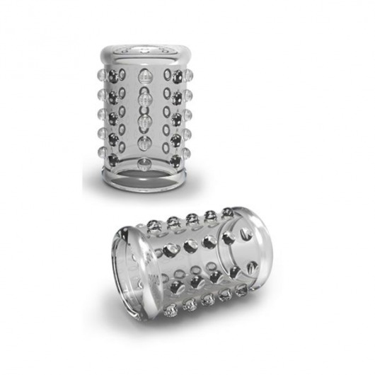 Прозрачная насадка на пенис с шишечками STAY HARD COCK SLEEVE 02 CLEAR - Blush Novelties - в Сургуте купить с доставкой