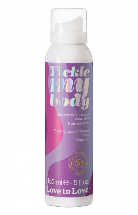 Массажная хрустящая пенка Tickle My Body Coconut с ароматом кокоса - 150 мл. - Love to Love - купить с доставкой в Сургуте