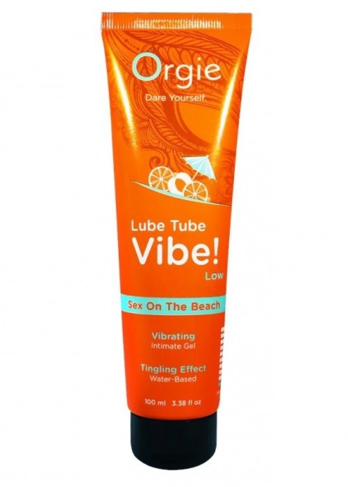 Гель с эффектом вибрации Lube Tube Vibe Low Sex On The Beach - 100 мл. - ORGIE - купить с доставкой в Сургуте