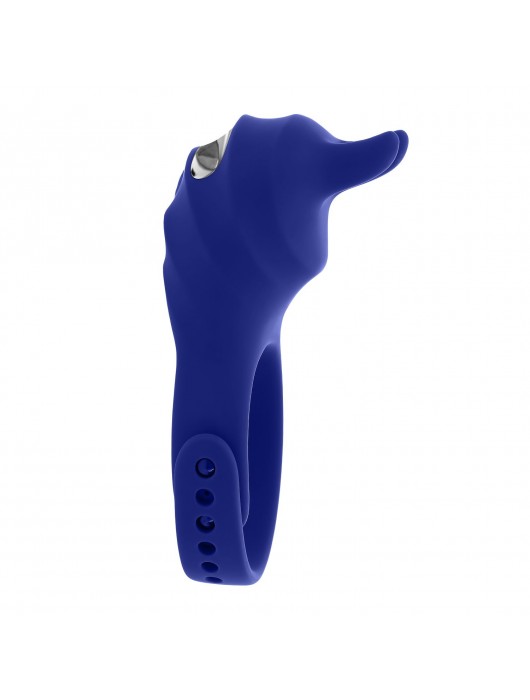 Синее эрекционное виброкольцо с клиторальной подушечкой и пультом ДУ Adjustable Fun Ring - Zero Tolerance - в Сургуте купить с доставкой