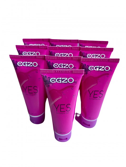 Набор из 10 согревающих лубрикантов на водной основе Egzo Yes (по 50 мл.) - EGZO - купить с доставкой в Сургуте