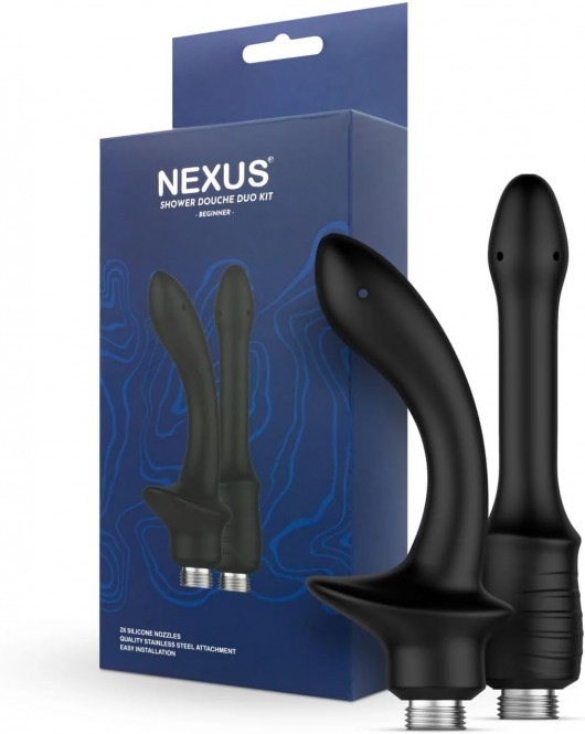 Набор из 2 насадок для анального душа Shower Douche Duo Kit Beginner - Nexus Range - купить с доставкой в Сургуте
