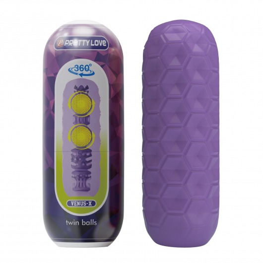 Фиолетовый мастурбатор Venus-X Twin balls - Baile - в Сургуте купить с доставкой