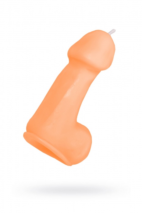 Оранжевая свеча в форме пениса - 47 гр. - Pecado - купить с доставкой в Сургуте