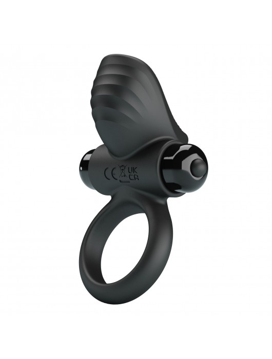 Черное эрекционное кольцо с вибрацией Adrien - Baile - в Сургуте купить с доставкой