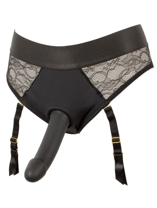 Черный женский страпон Strap-on Set: трусики и насадка - Orion - купить с доставкой в Сургуте
