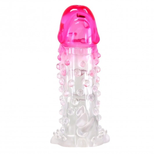 Прозрачно-розовая насадка на пенис Wilford - 13,5 см. - Baile - в Сургуте купить с доставкой