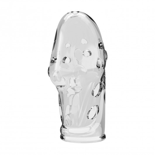 Прозрачная насадка на пенис Booker - 8 см. - Baile - в Сургуте купить с доставкой