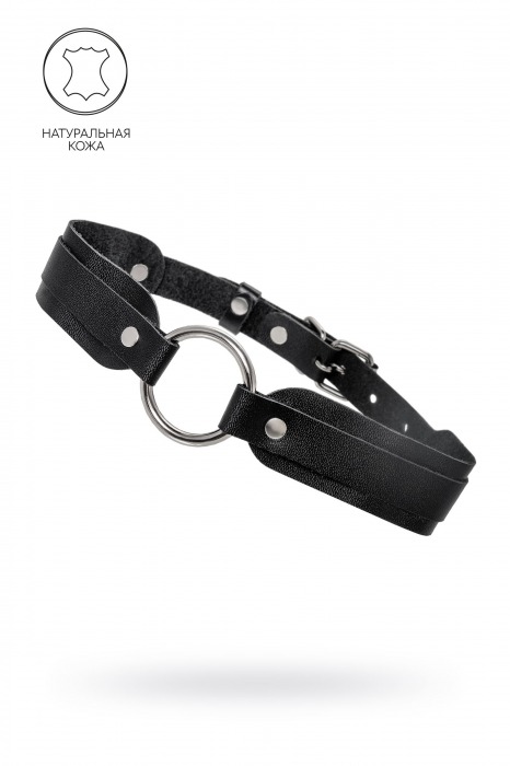 Черный кожаный чокер-ошейник со скруглёнными углами - Pecado - купить с доставкой в Сургуте