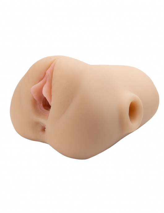 Телесный мастурбатор с вибрацией Double Pounder Vibrating Squeeze Stroker - Pipedream - в Сургуте купить с доставкой