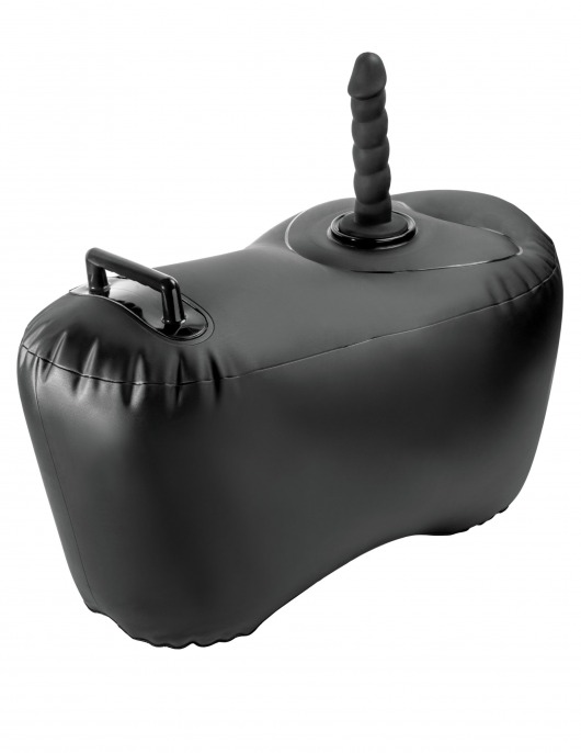 Черное надувное кресло с платформой для фиксации дилдо Body Dock Inflatable Love Seat - Pipedream - купить с доставкой в Сургуте