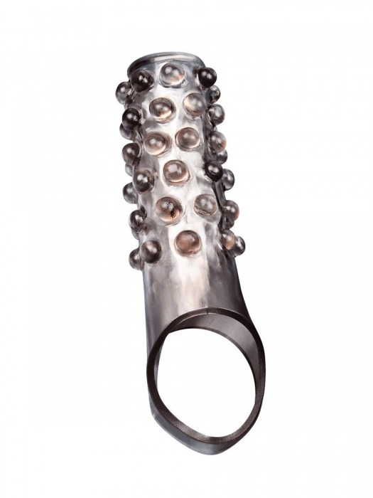 Дымчатая насадка на пенис с выпуклостями - 11 см. - Sex Expert - в Сургуте купить с доставкой