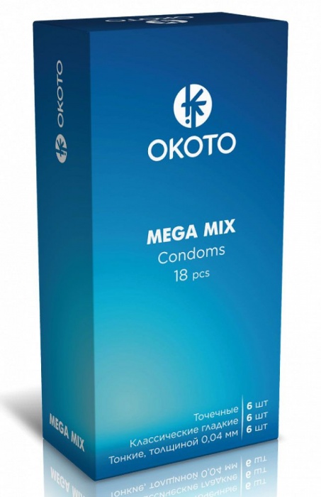 Презервативы OKOTO Mega Mix - 18 шт. - Sitabella - купить с доставкой в Сургуте
