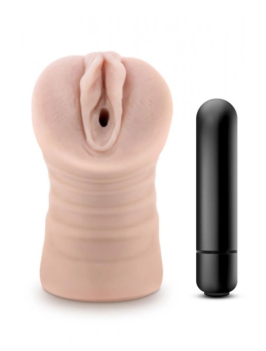 Телесный мастурбатор-вагина Ayumi с вибрацией - Blush Novelties - в Сургуте купить с доставкой