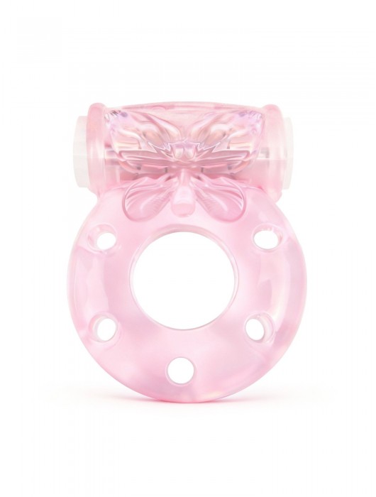 Розовое эрекционное виброкольцо с бабочкой - 1137 - в Сургуте купить с доставкой