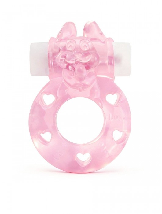 Розовое эрекционное виброкольцо в форме зайчика - 1137 - в Сургуте купить с доставкой