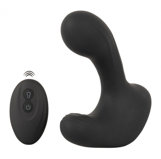 Черная анальная вибропробка с функцией расширения RC Butt Plug with 3 functions - Orion - в Сургуте купить с доставкой