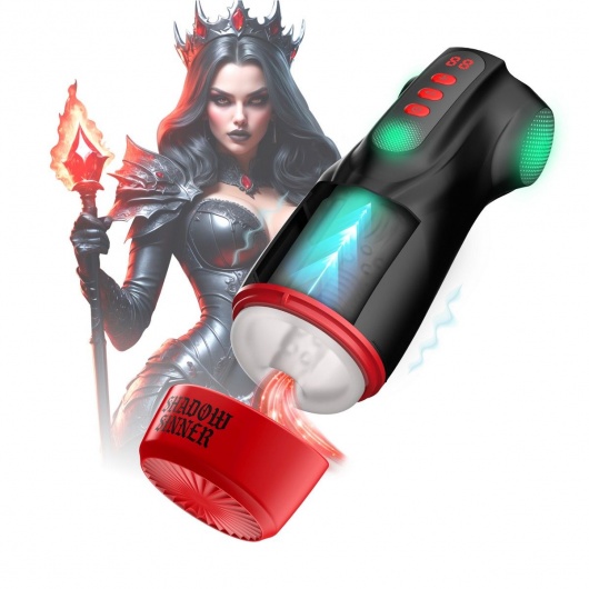 Интерактивный мастурбатор Raven с вакуумом, вибрацией и подсветкой - Shots Media BV - в Сургуте купить с доставкой