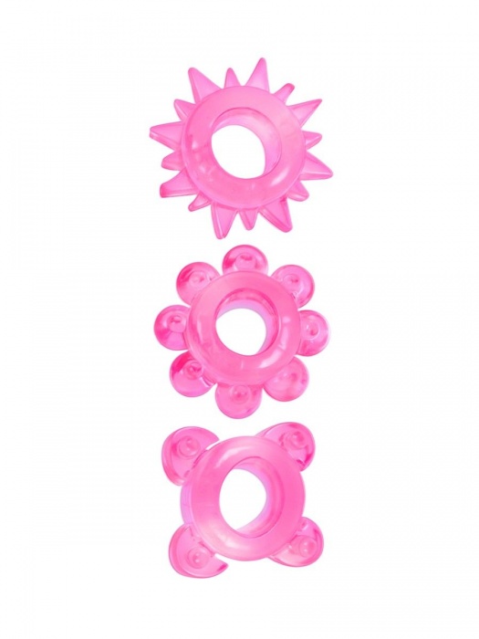 Комплект из 3 розовых эрекционных колец - Erowoman-Eroman - в Сургуте купить с доставкой
