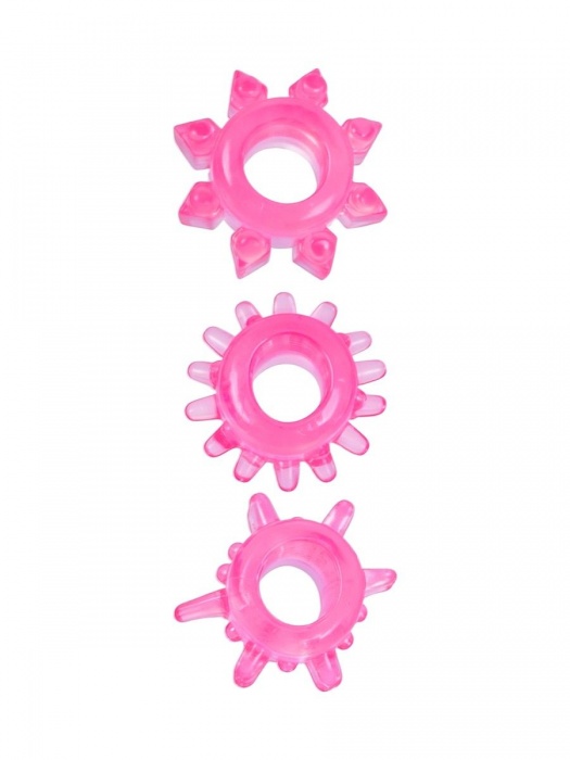 Комплект из трех розовых эрекционных колец - Erowoman-Eroman - в Сургуте купить с доставкой