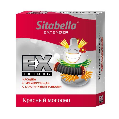 Стимулирующая насадка Sitabella Extender  Красный молодец - Sitabella - купить с доставкой в Сургуте