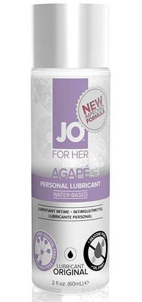 Лубрикант на водной основе для женщин JO AGAPE LUBRICANT ORIGINAL - 60 мл. - System JO - купить с доставкой в Сургуте