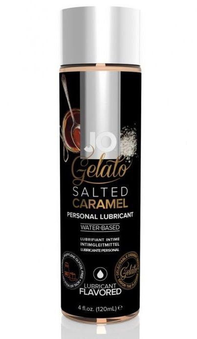 Лубрикант с ароматом солёной карамели JO GELATO SALTED CARAMEL - 120 мл. - System JO - купить с доставкой в Сургуте