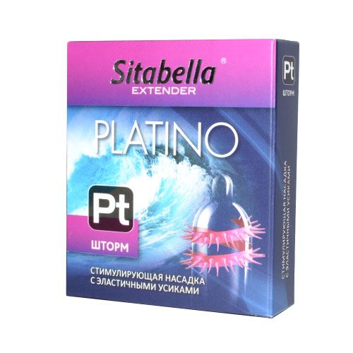 Стимулирующая насадка со спиралью из усиков Platino  Шторм - Sitabella - купить с доставкой в Сургуте