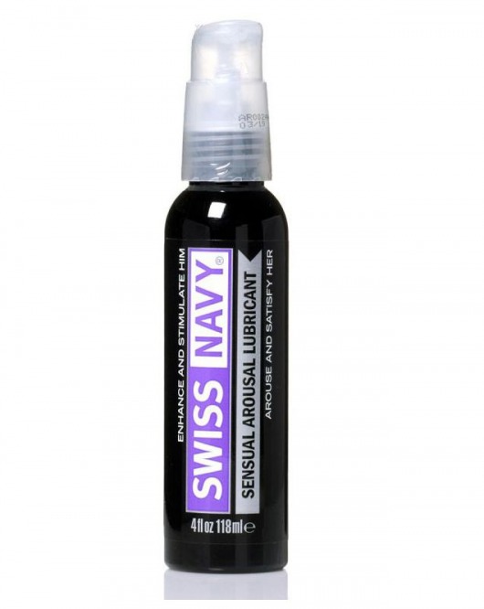 Возбуждающий гель-лубрикант на водной основе Sensual Arousal Lubricant  - 118 мл. - Swiss navy - купить с доставкой в Сургуте