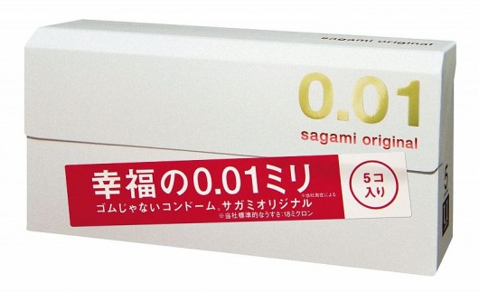 Супер тонкие презервативы Sagami Original 0.01 - 5 шт. - Sagami - купить с доставкой в Сургуте
