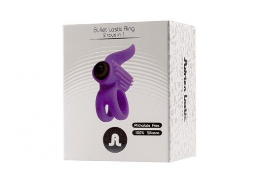 Эрекционное кольцо с подхватом мошонки и стимуляцией клитора Bullet Lastic Ring - Adrien Lastic - в Сургуте купить с доставкой