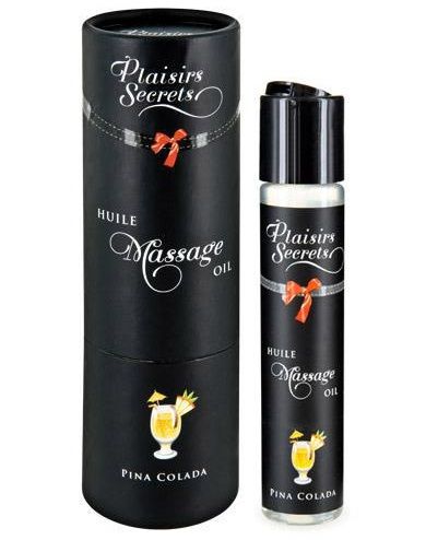 Массажное масло с ароматом пина колады Huile de Massage Gourmande Pina Colada - 59 мл. - Plaisir Secret - купить с доставкой в Сургуте