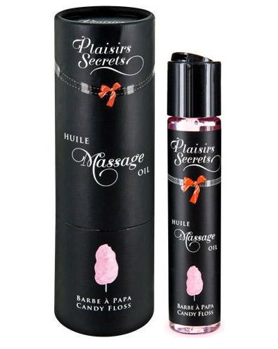 Массажное масло с ароматом сладкой ваты Huile de Massage Gourmande Barbe à Papa - 59 мл. - Plaisir Secret - купить с доставкой в Сургуте