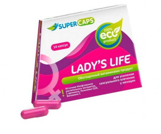 Возбуждающие капсулы Ladys Life - 14 капсул (0,35 гр.) - SuperCaps - купить с доставкой в Сургуте