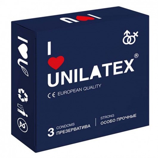 Ультрапрочные презервативы Unilatex Extra Strong - 3 шт. - Unilatex - купить с доставкой в Сургуте