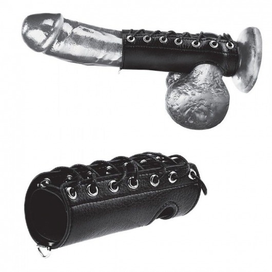 Сбруя на член на шнуровке 5  Cock Sheath - BlueLine - купить с доставкой в Сургуте
