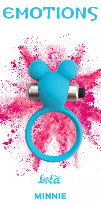 Голубое эрекционное виброколечко Emotions Minnie Breeze - Lola Games - в Сургуте купить с доставкой