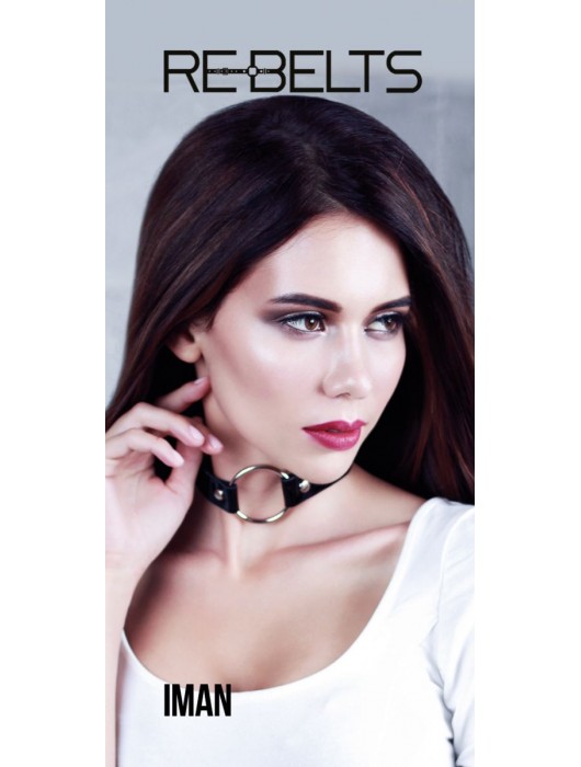 Чёрный чокер-кляп Iman Black - Rebelts - купить с доставкой в Сургуте